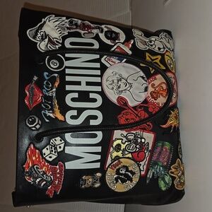 Moschino Black Graphic Tote Bag